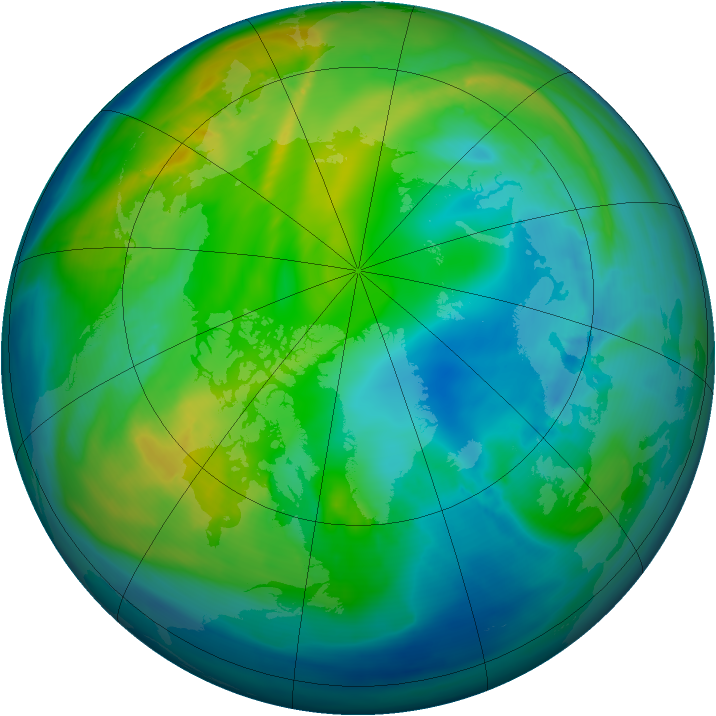 Arctic ozone map for 16 November 2014